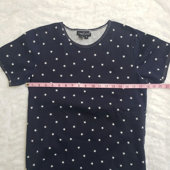 Vintage Carole Little Sport 4th of July Miss Firecracker Stars Blue Shirt Size M - Picture 4 of 8